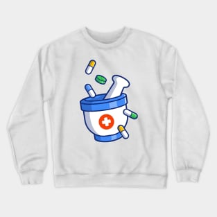 Pestle And Mortar Crushing Pills And Tablets Crewneck Sweatshirt